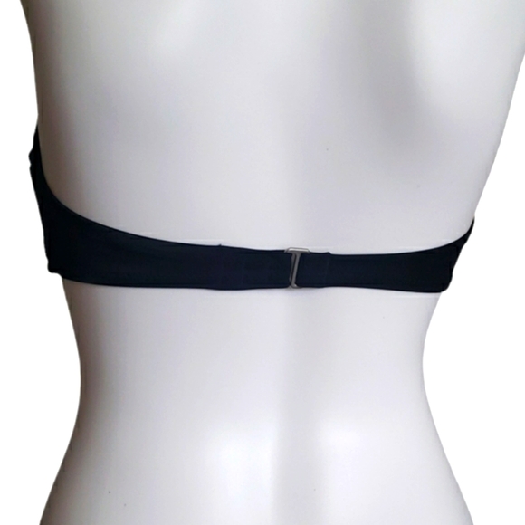 Victoria's Secret Swim | Black Jeweled Accented Bandeau Top Only, Sz 32 D. - Picture 4 of 14